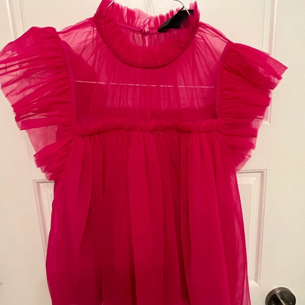 Anthropologie Hot Pink Top XS